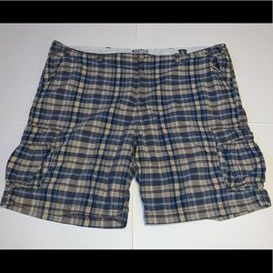 Nautica men’s plaid cargo shorts 56